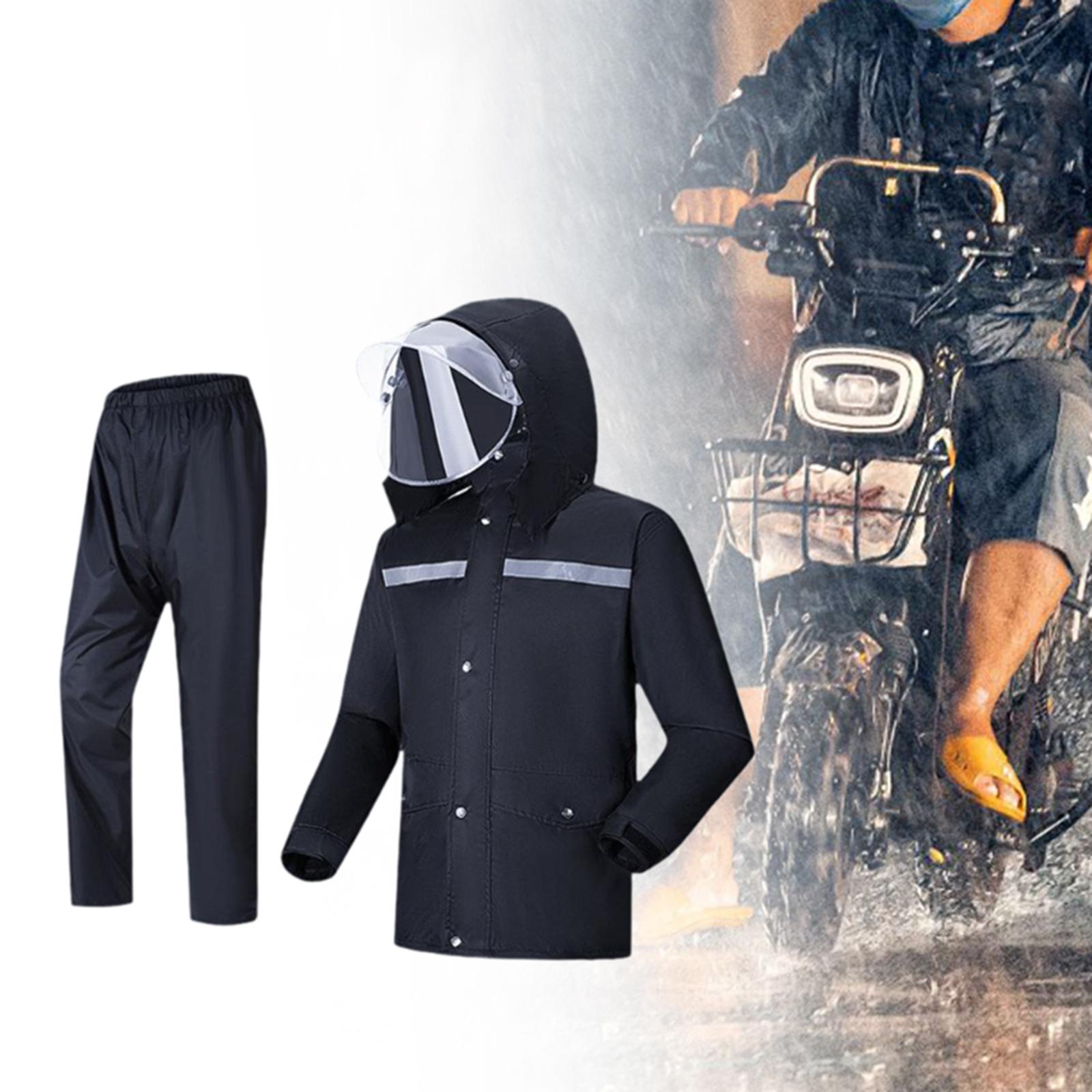 Men Women Rain Gear Two Piece  - огляд і ціна Cycling Commute In Rain