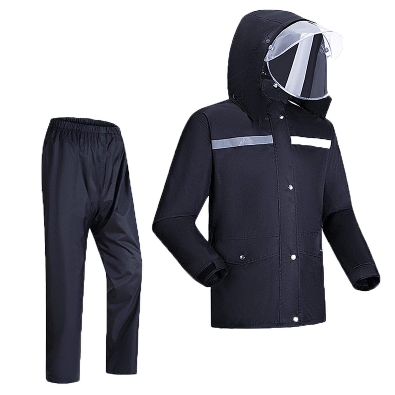 Men Women Rain Gear Two Piece  - огляд і ціна Cycling Commute In Rain
