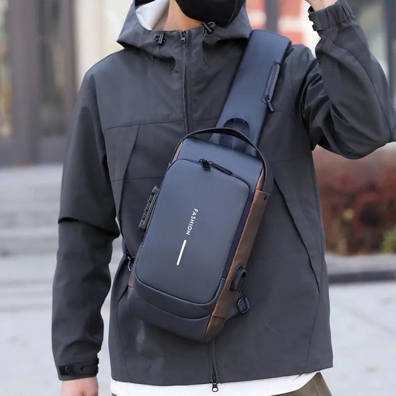 Men's Anti-Theft Chest Bag wit - огляд і ціна Cycling To Work