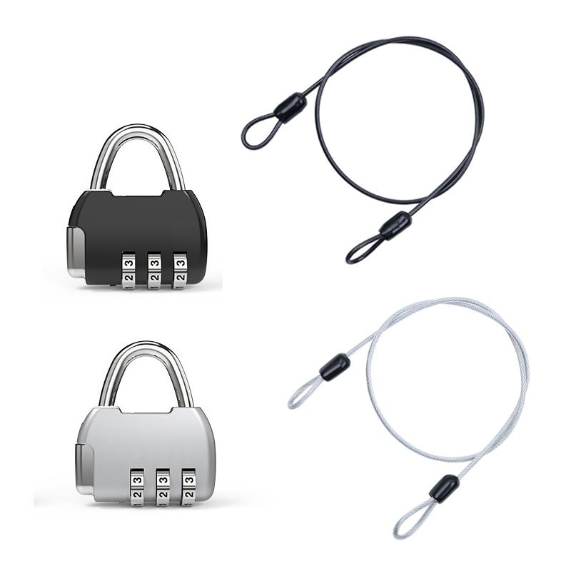 ⑥ Security Steel Cable With 3  - огляд і ціна Cable Lock Flexible