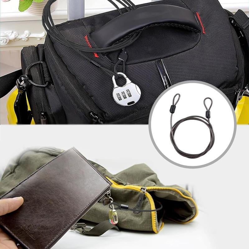 ⑥ Security Steel Cable With 3  - огляд і ціна Cable Lock Flexible